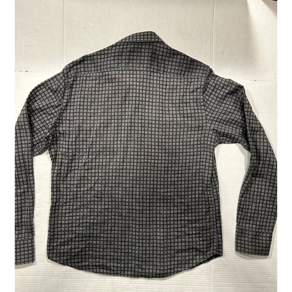 Untuckit Mens Black Gray Long Sleeve‎ Button Up Shirt Size Medium - Picture 3 of 9